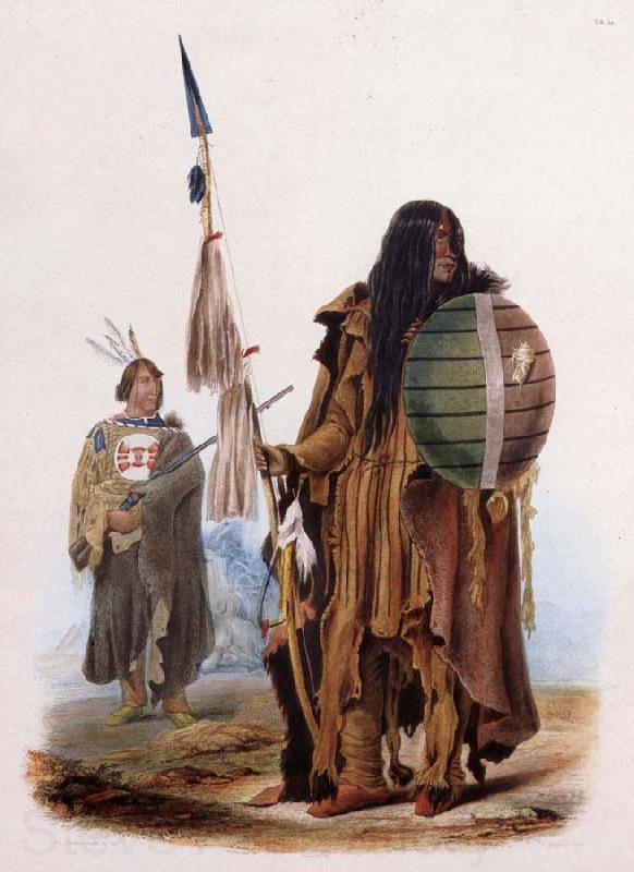 Karl Bodmer Assiniboin Indians Norge oil painting art